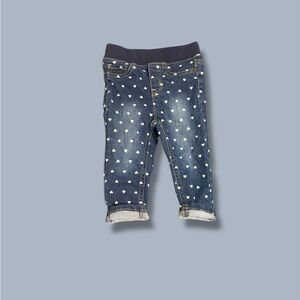 Cat & Jack Blue and White Polka Dot Jeans